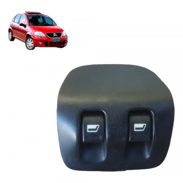 Botão De Vidro Elétrico Porta Traseiro Citroen C3 2010