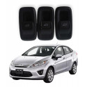 3 Botões De Vidro Elétrico New Fiesta 1.6 2017