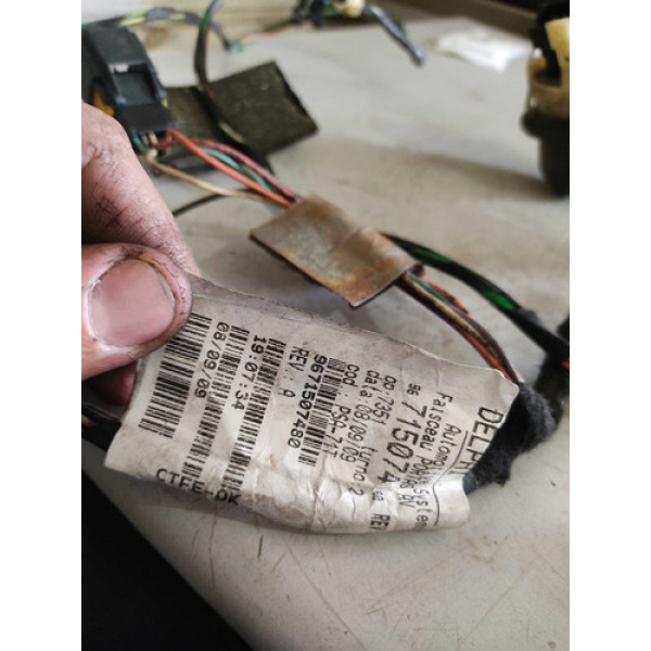 Chicote Porta Dianteira Esquerda Peugeot 207 2002