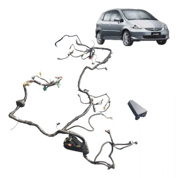 Chicote Cofre Motor  Esquerdo Honda Fit 2003/04 Mecânico