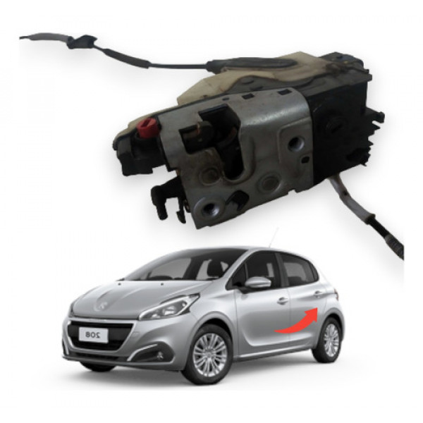 Fechadura Eletrica Porta Traseira Esq/ Peugeot 208 2014