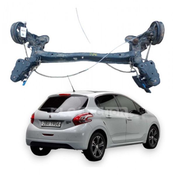 Eixo Traseiro Peugeot 208 Griffe 1.6 16v 2014 Completo 