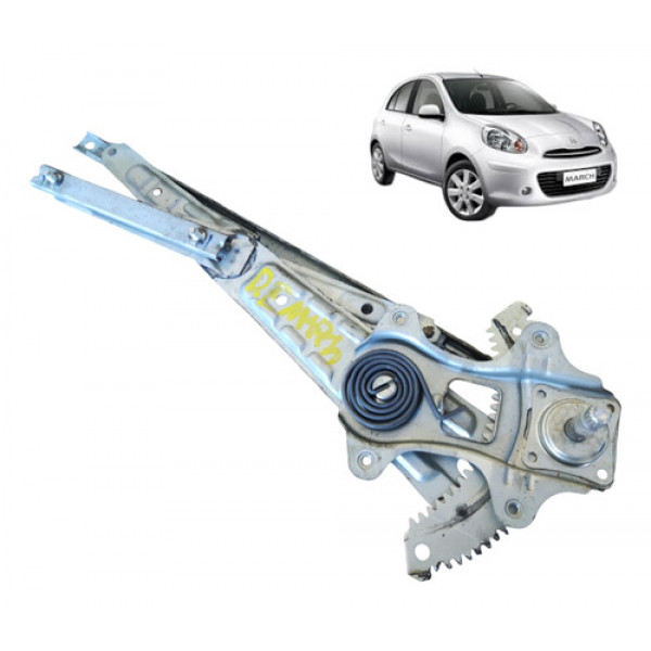 Máquina De Vidro Manual Dianteira Esquerda Nissan March 2012