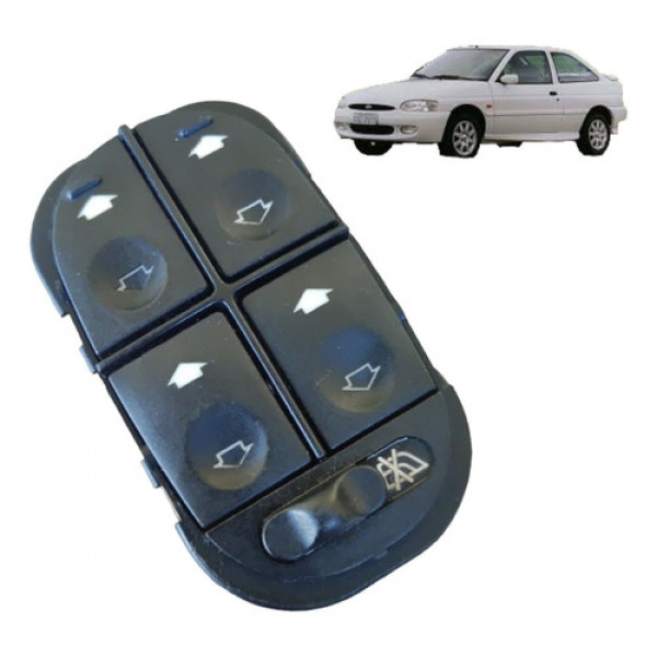 Botão De Vidro Elétrico Lado Esquerdo Escort 1.8 16v 1997