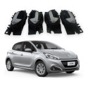Kit Maçaneta Interna Prata Esquerda Peugeot 208 2014